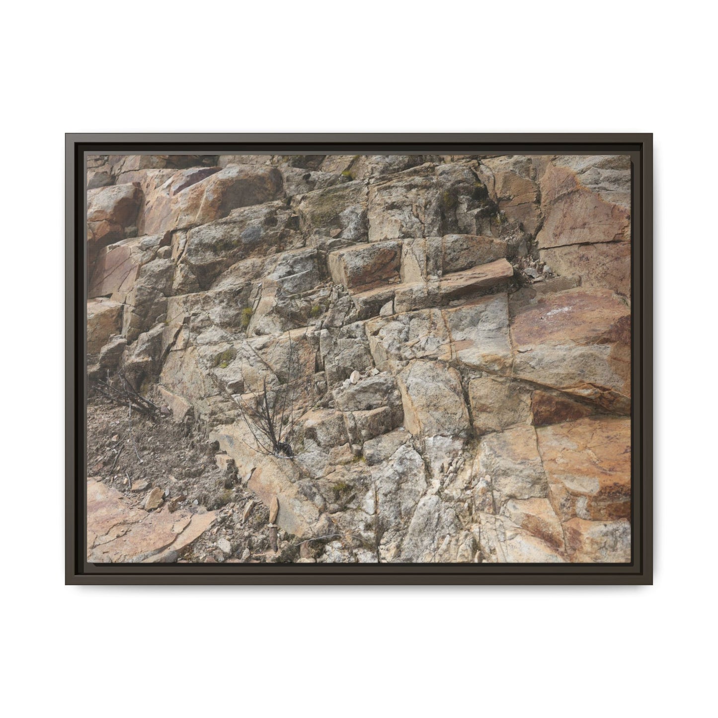 Stone's Silent Story - Unique Stretched Canvas Wall Art