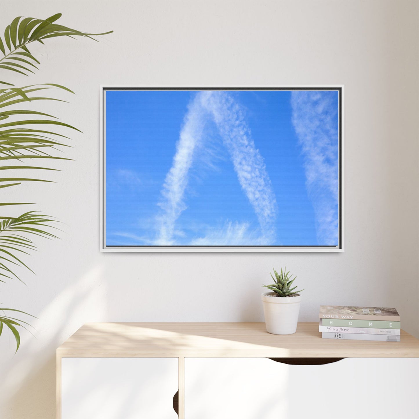 Skyward Whispers - Unique Stretched Canvas Wall Art