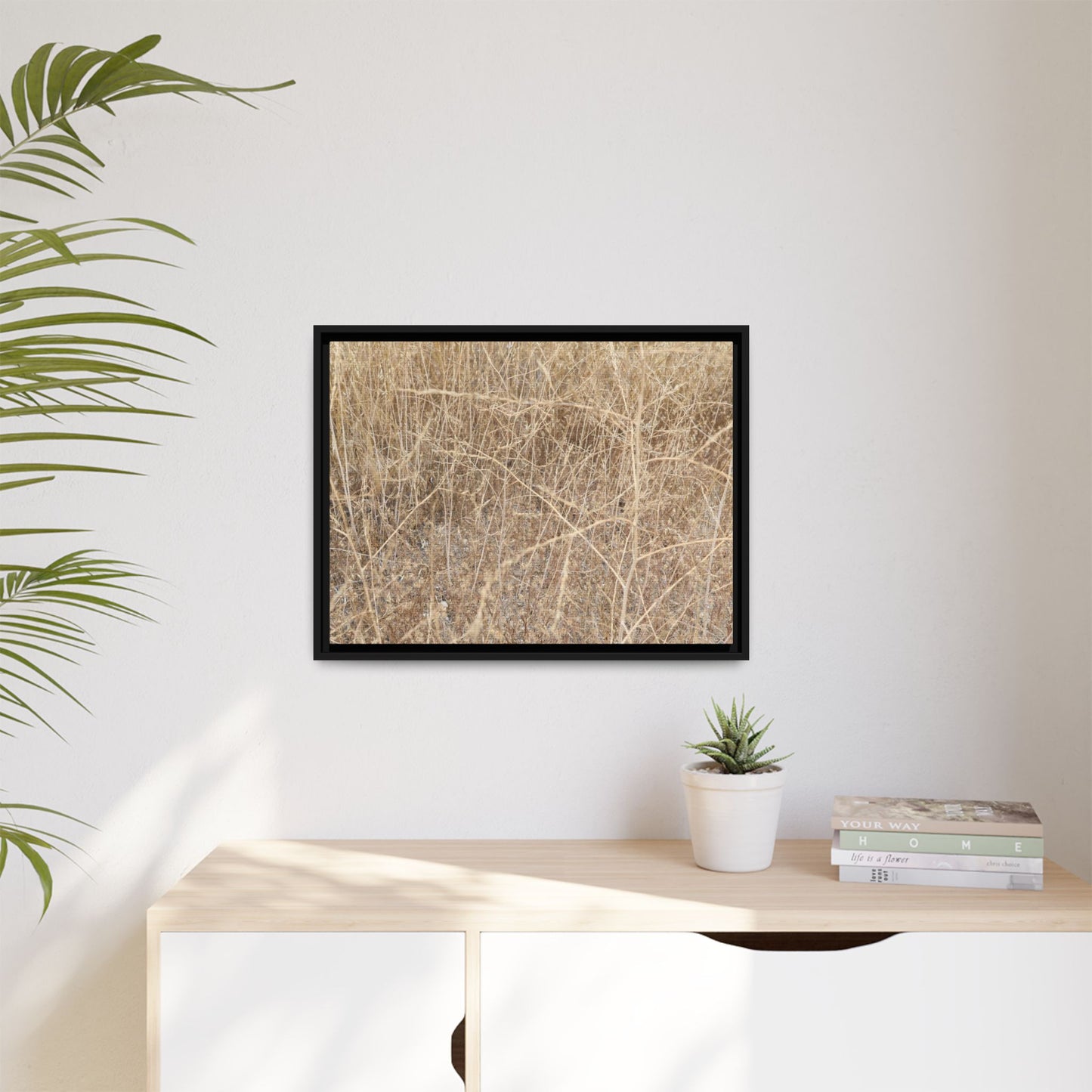 Golden Stalks - Unique Stretched Canvas Wall Art