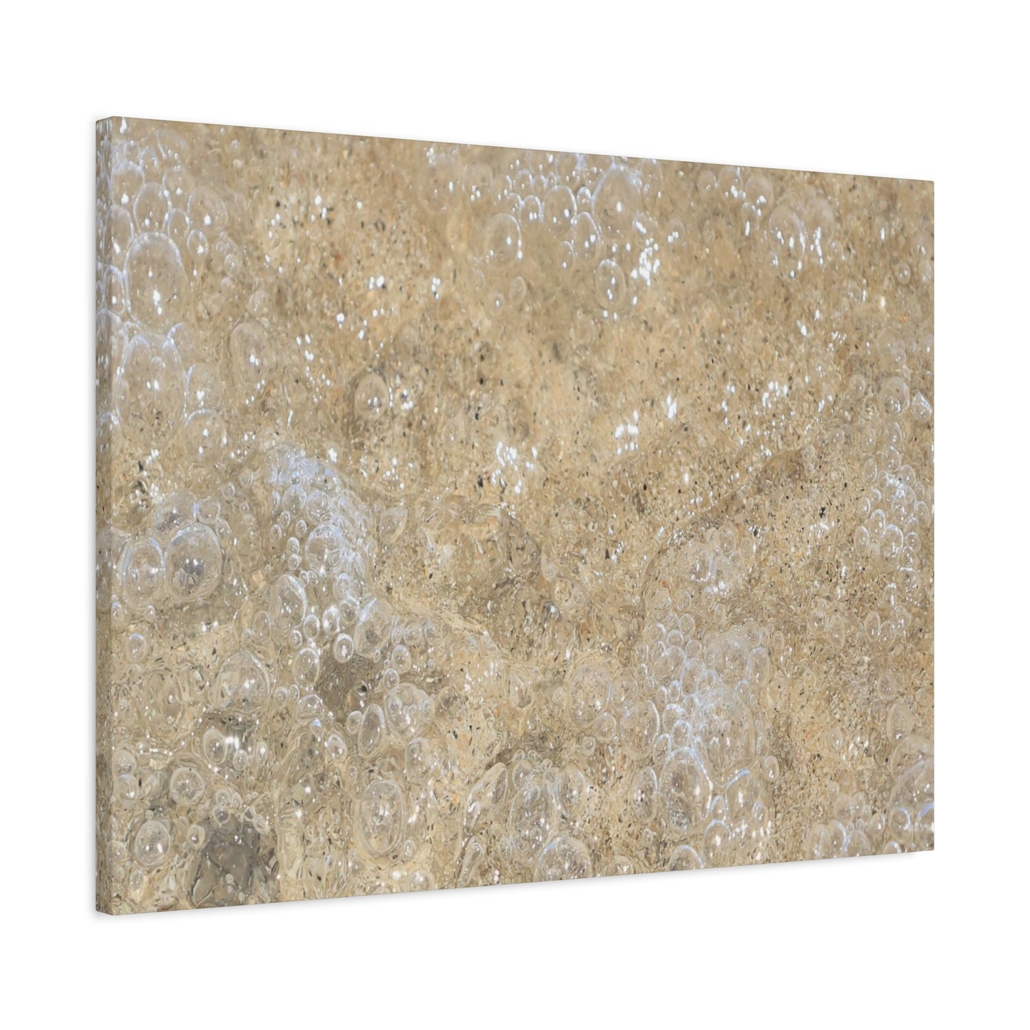 Bubbles in Sand - Unique Frameless Canvas Wall Art