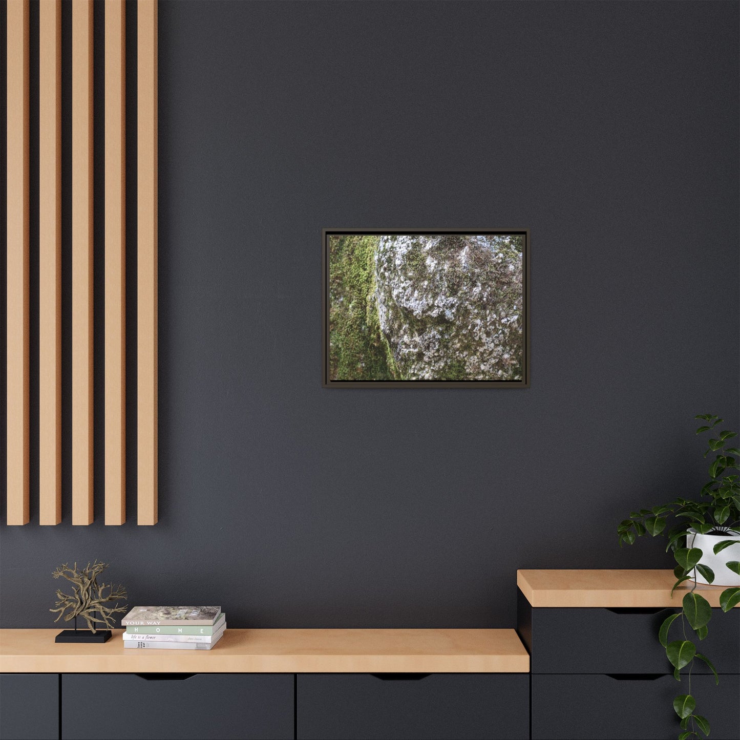 Lichen Landscape - Unique Stretched Canvas Wall Art
