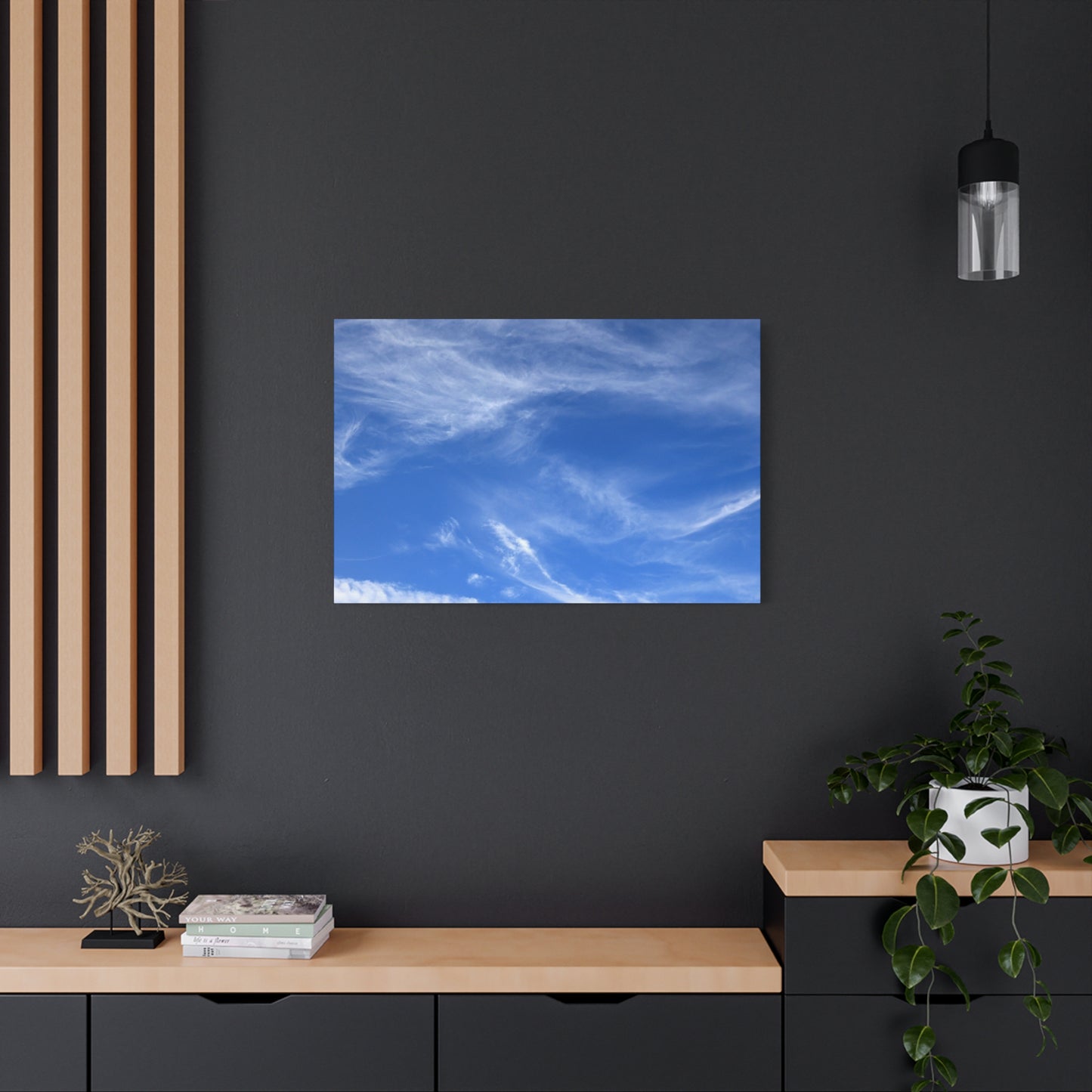 Sky's Ethereal Dance - Unique Frameless Canvas Wall Art
