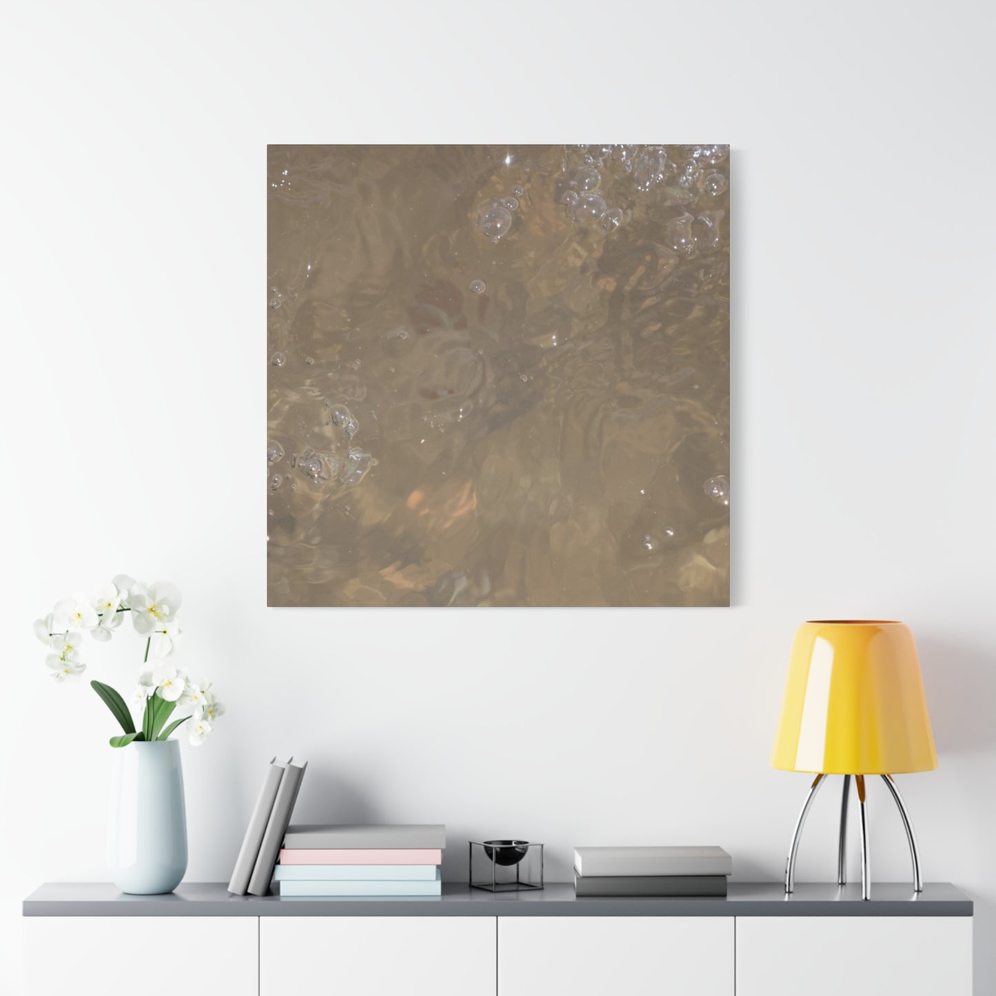 Echoes of Liquid Gold - Unique Frameless Canvas Wall Art