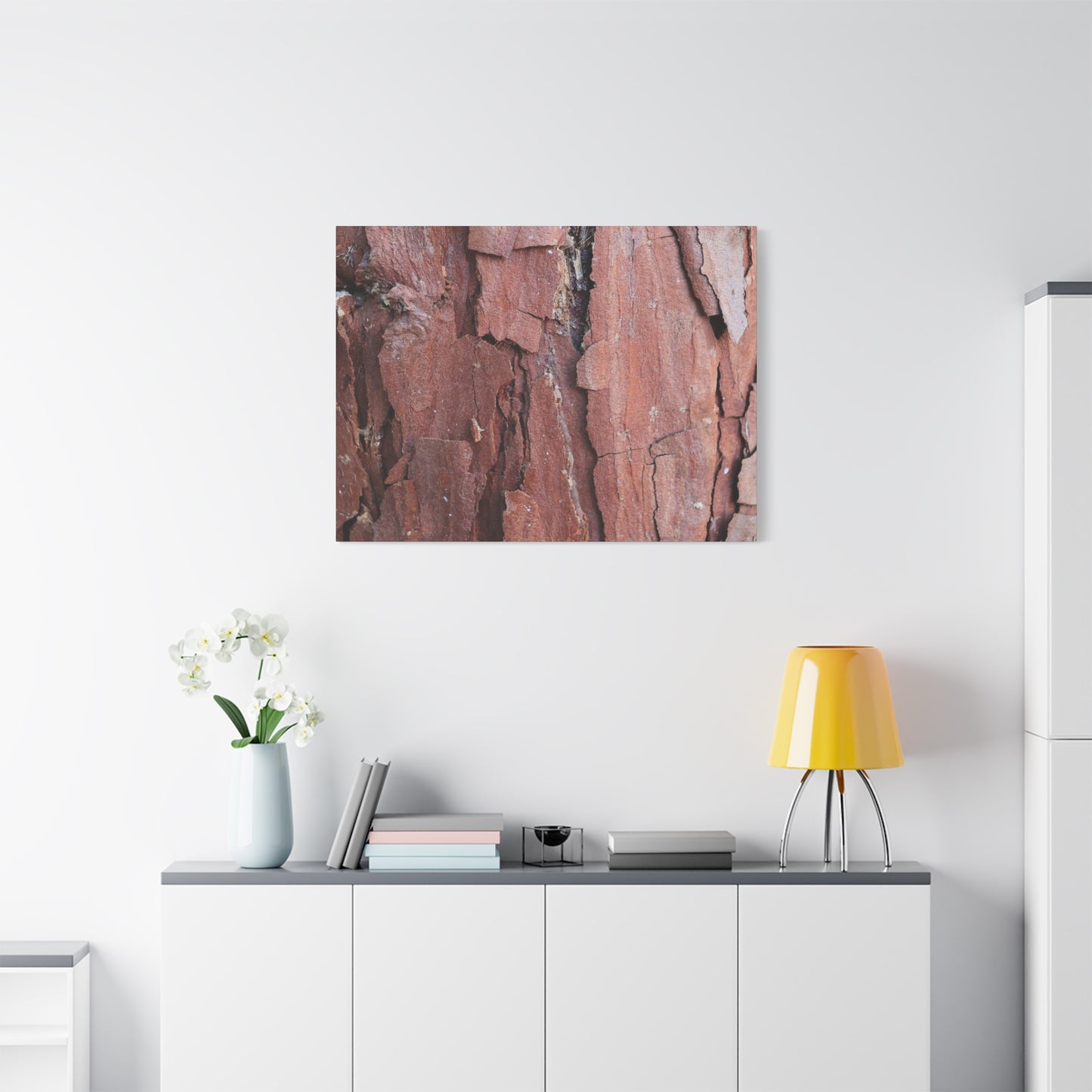 Crimson Fissures - Unique Frameless Canvas Wall Art