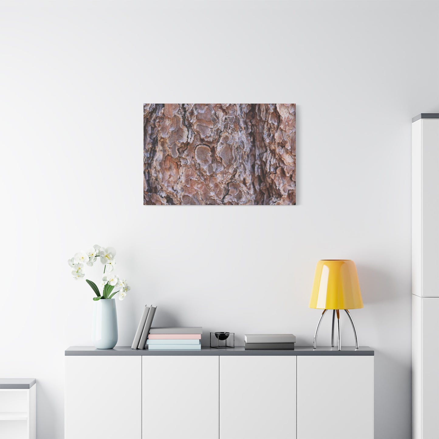 Rugged Bark Landscape - Unique Frameless Canvas Wall Art