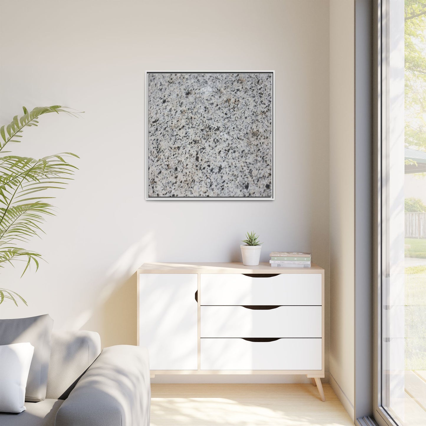 Monochrome Mosaic - Unique Stretched Canvas Wall Art