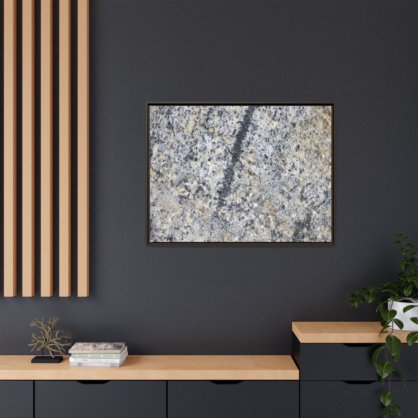 Granite Bubbles - Unique Stretched Canvas Wall Art
