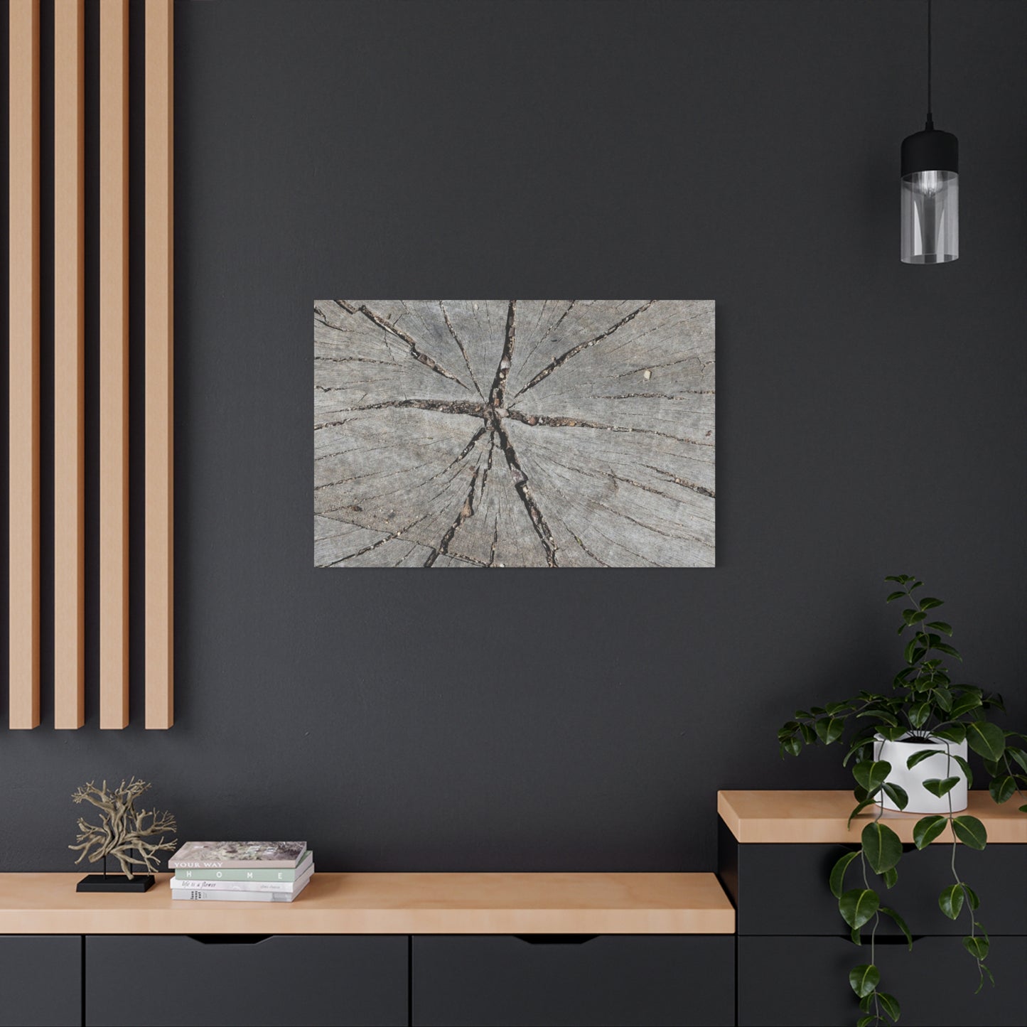 Cracked Chronicle - Unique Frameless Canvas Wall Art
