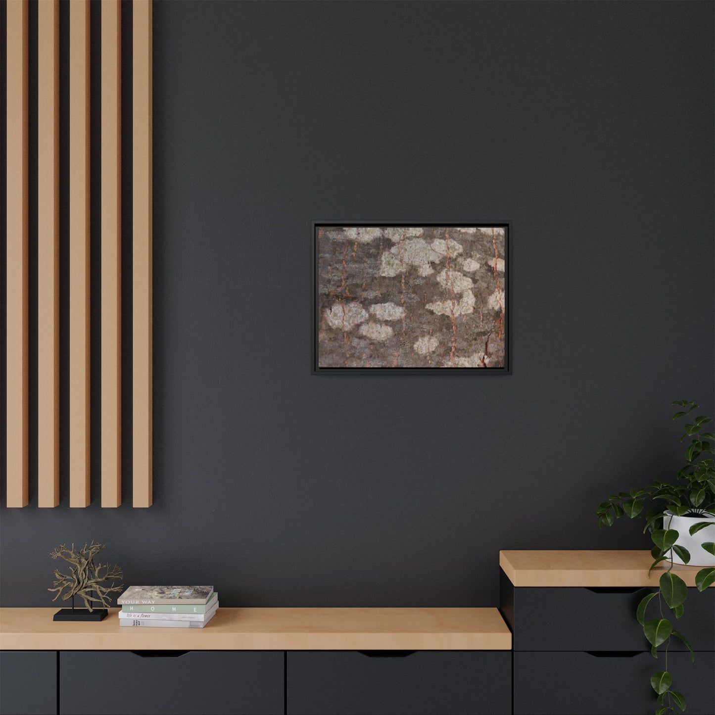 Lichen's Legacy - Unique Stretched Canvas Wall Art