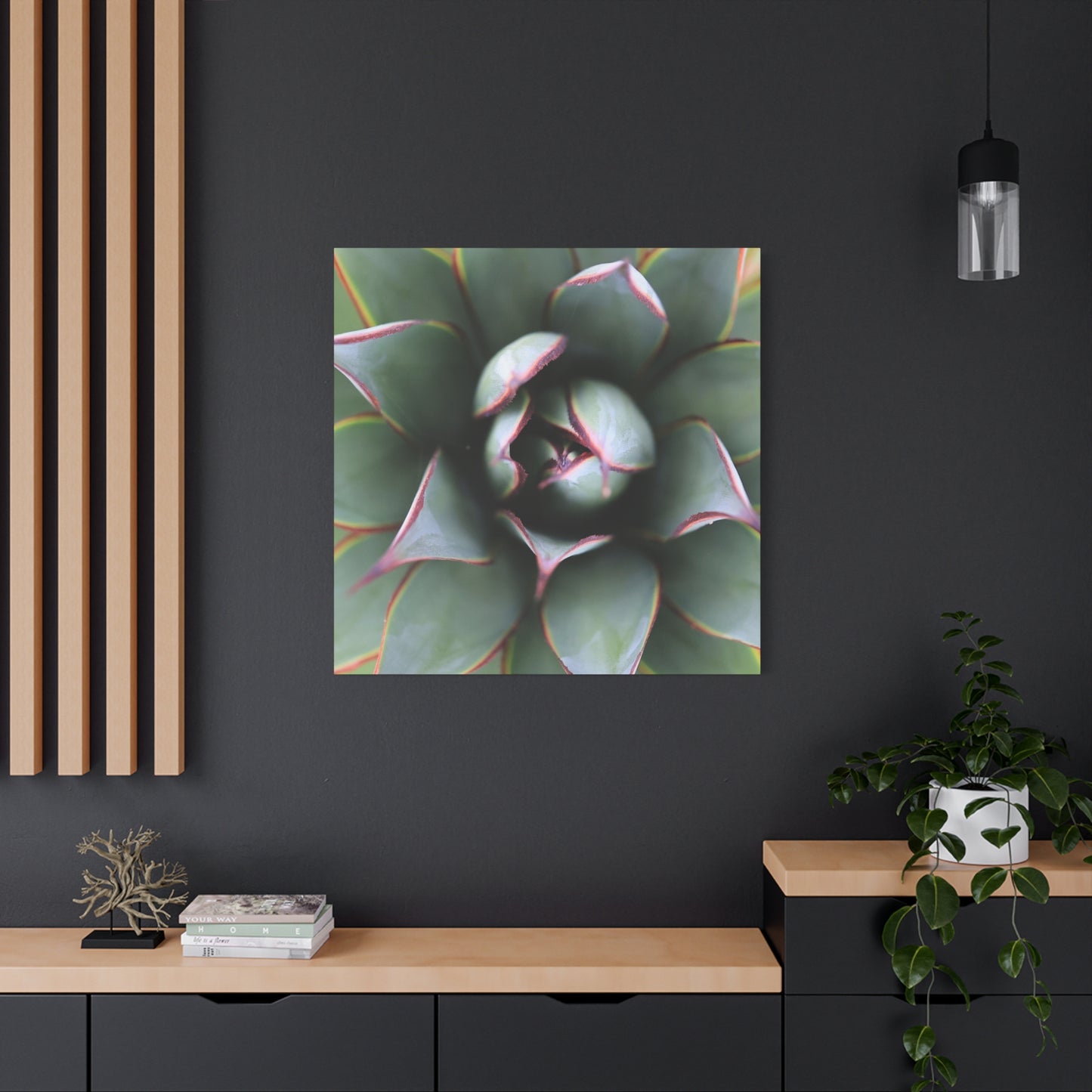 Emerald Spiral - Unique Frameless Canvas Wall Art