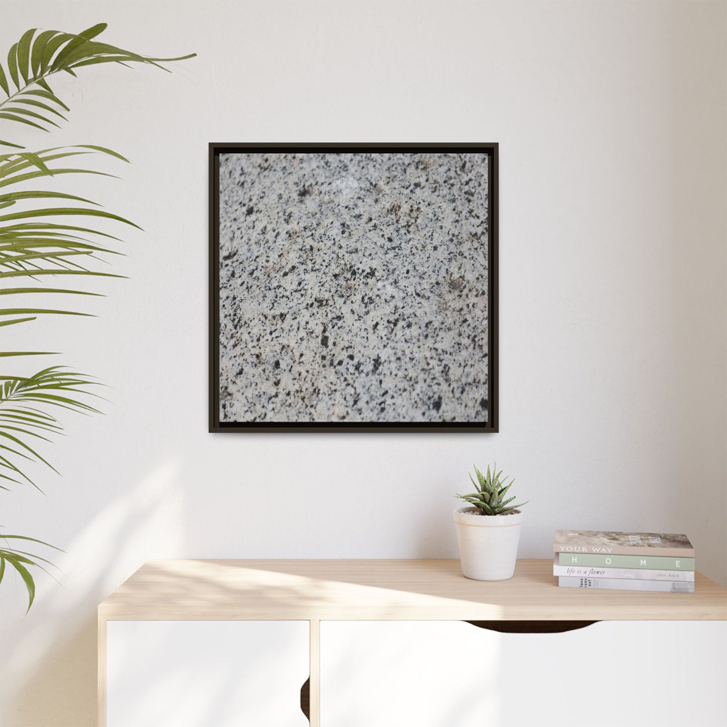 Monochrome Mosaic - Unique Stretched Canvas Wall Art