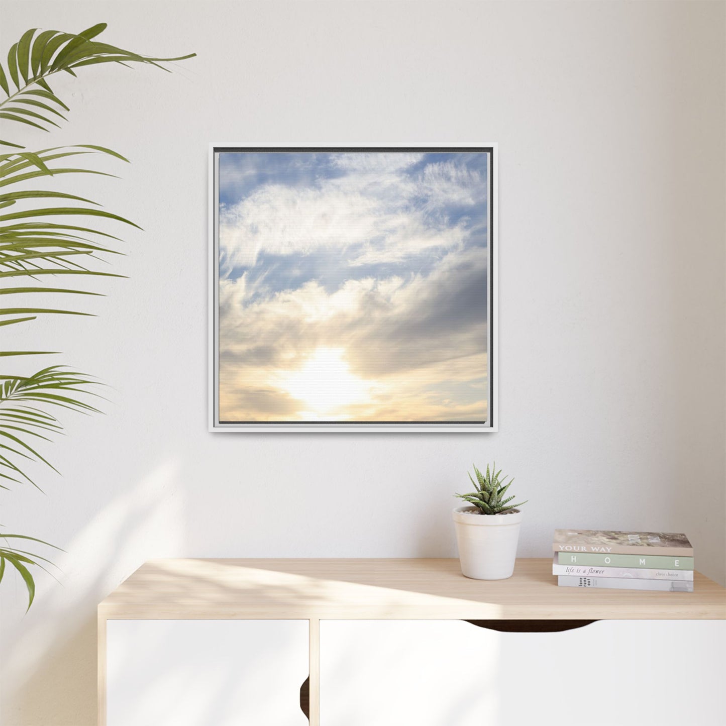Sky's Ethereal Whisper - Unique Stretched Canvas Wall Art