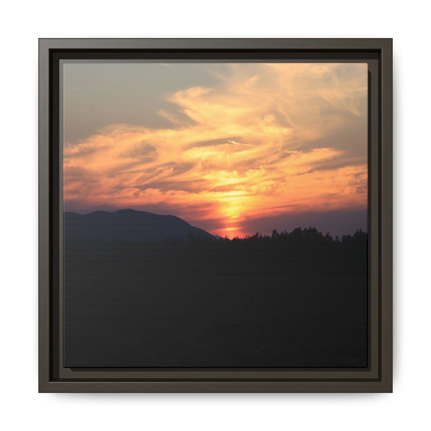 Gilded Horizon - Unique Stretched Canvas Wall Art