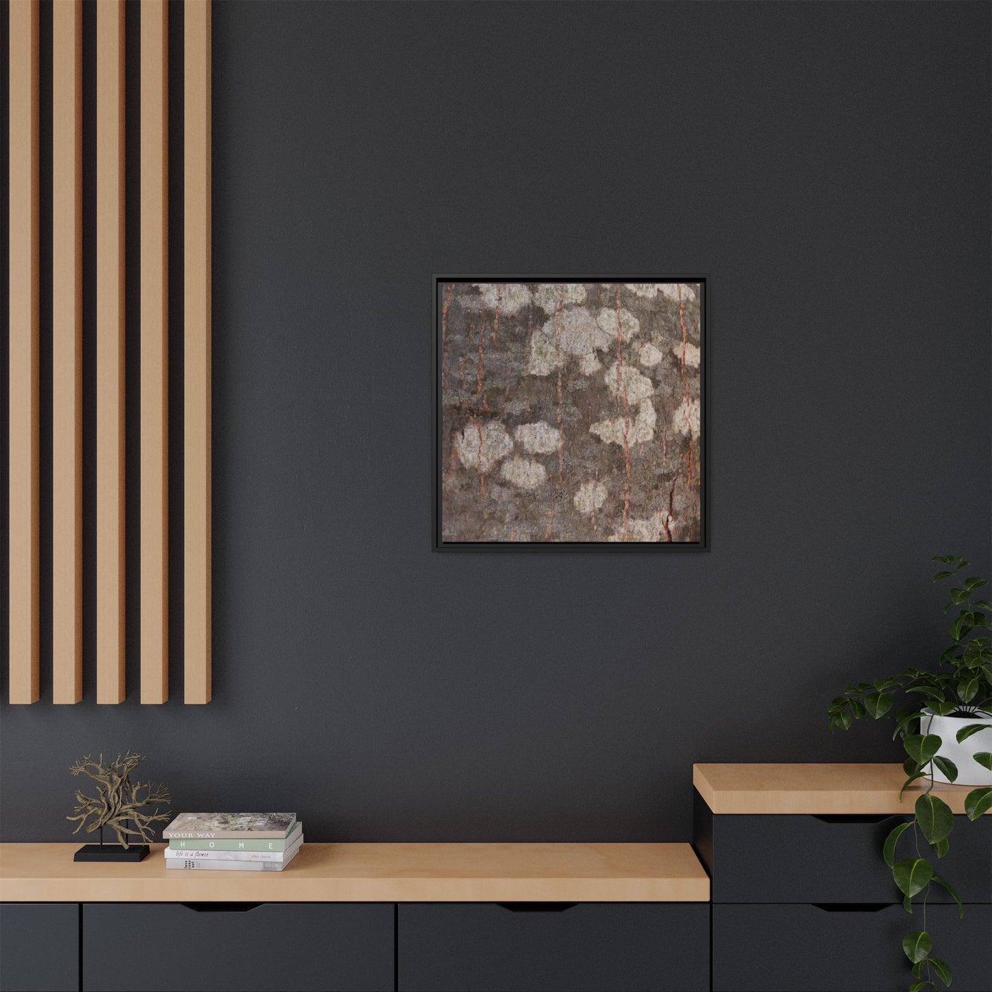 Lichen's Legacy - Unique Stretched Canvas Wall Art