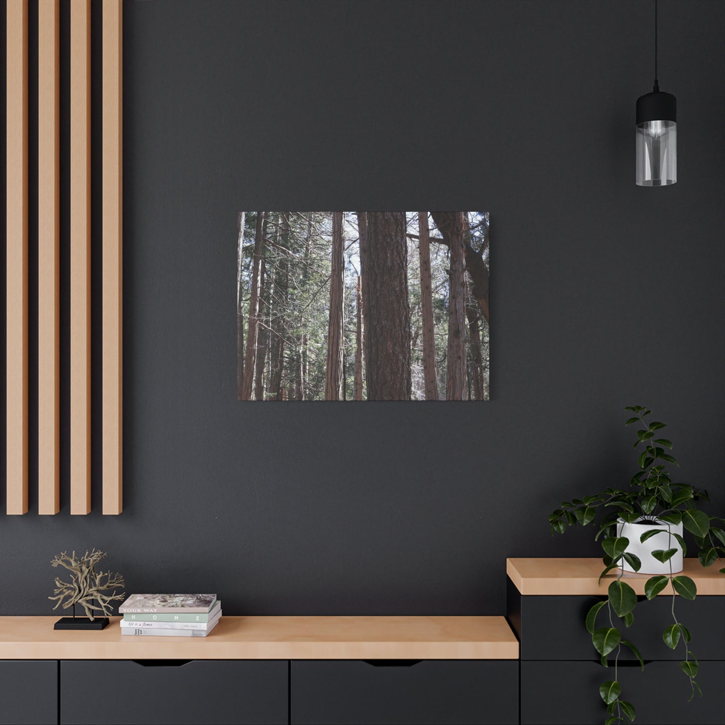 Vertical Sentinels - Unique Frameless Canvas Wall Art