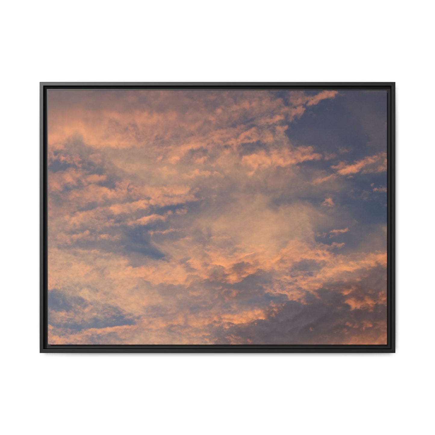 Sunset's Ethereal Canvas - Unique Stretched Canvas Wall Art