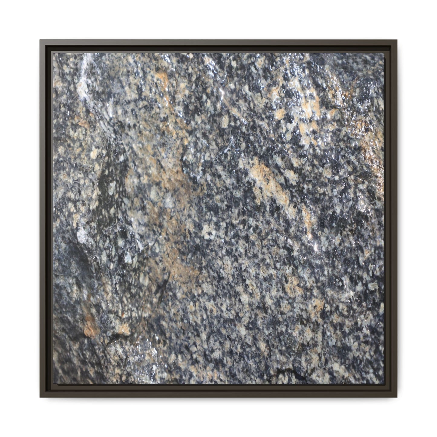 Crystalline Echoes - Unique Stretched Canvas Wall Art