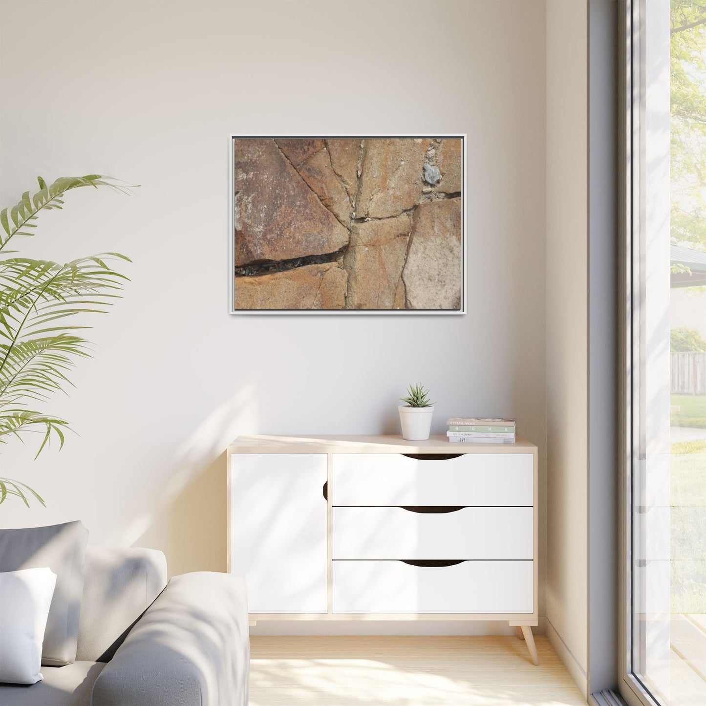 Rusty Crevices - Unique Stretched Canvas Wall Art