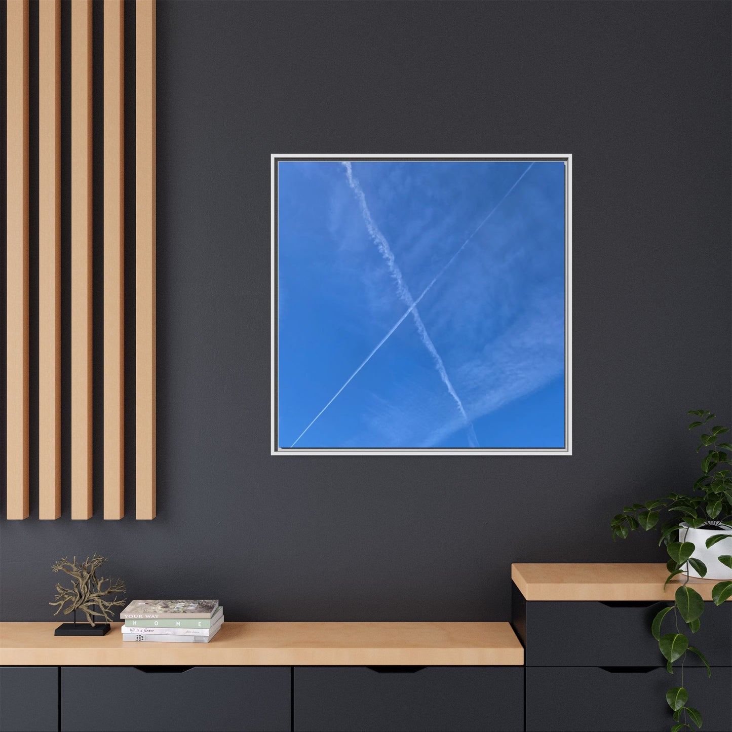 Sky Crossroads - Unique Stretched Canvas Wall Art