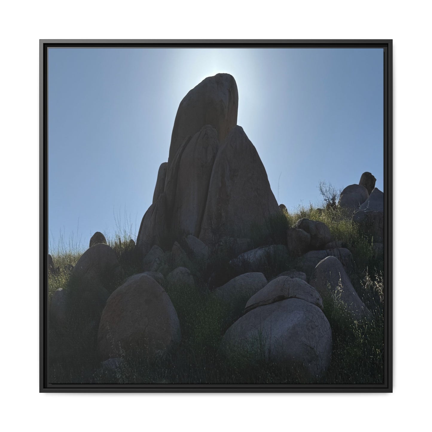 Boulder Silhouette - Unique Stretched Canvas Wall Art