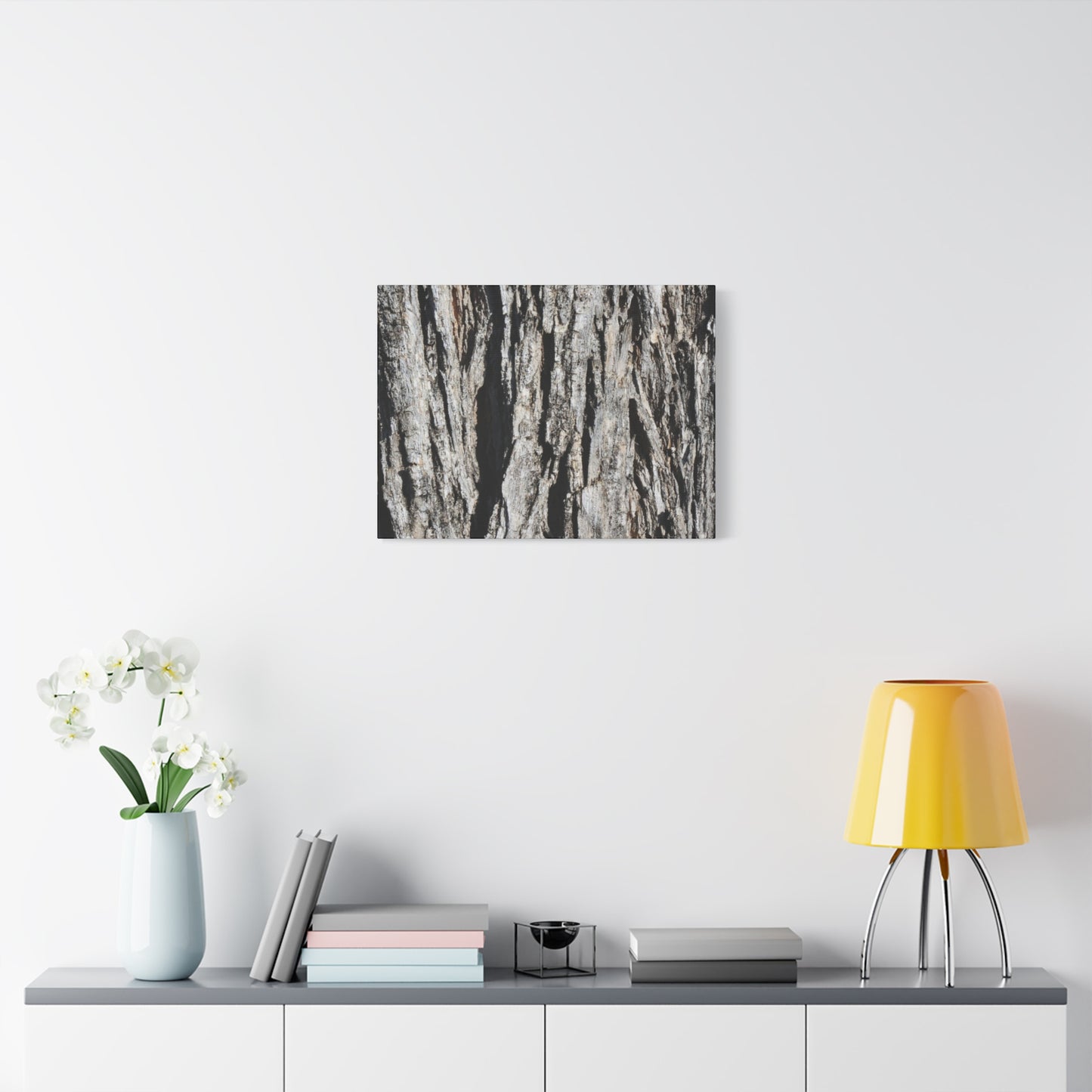 Bark Textures in Monochrome - Unique Frameless Canvas Wall Art
