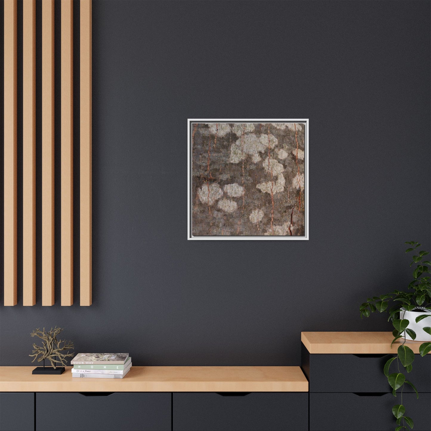 Lichen's Legacy - Unique Stretched Canvas Wall Art