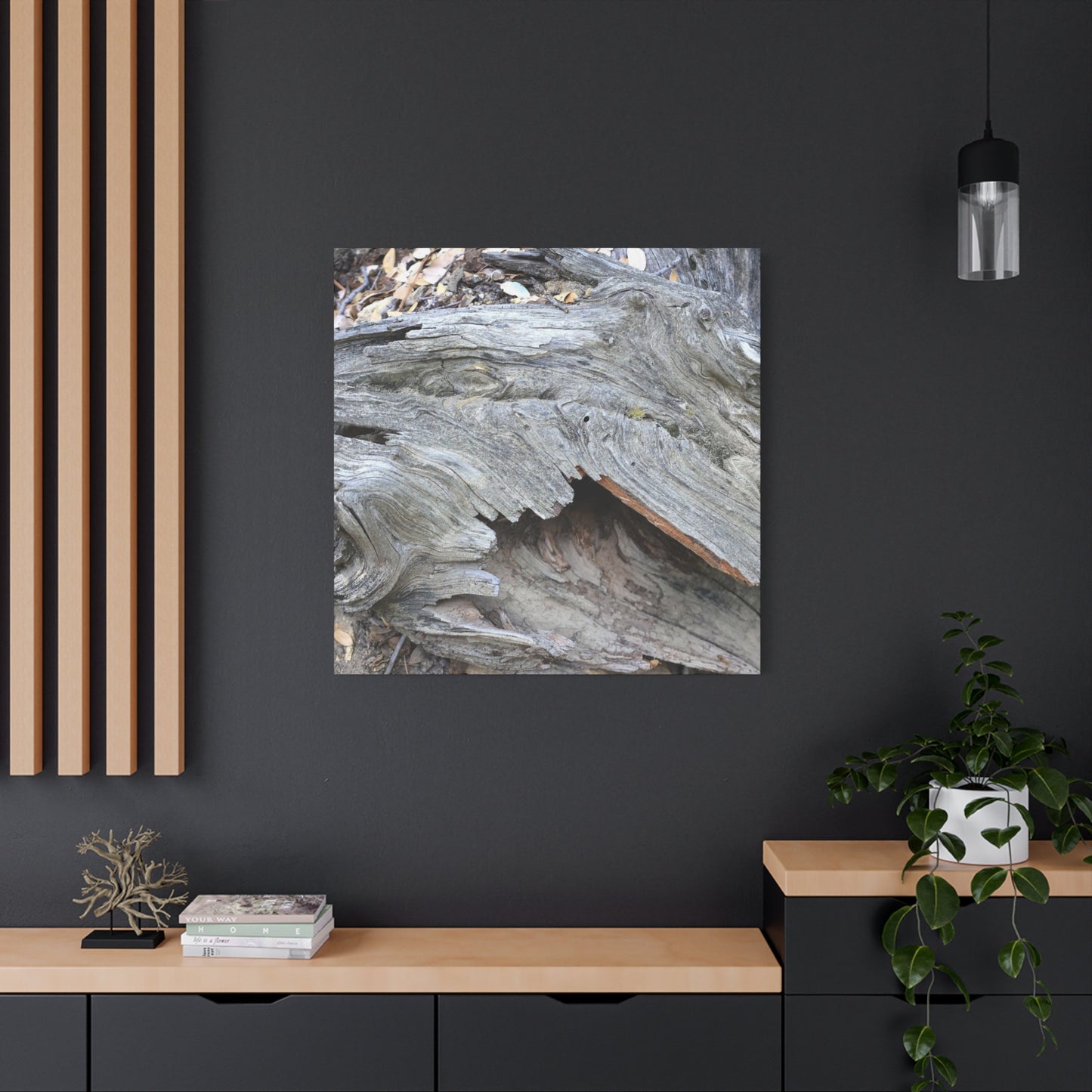 Whispers of Ancient Wood - Unique Frameless Canvas Wall Art