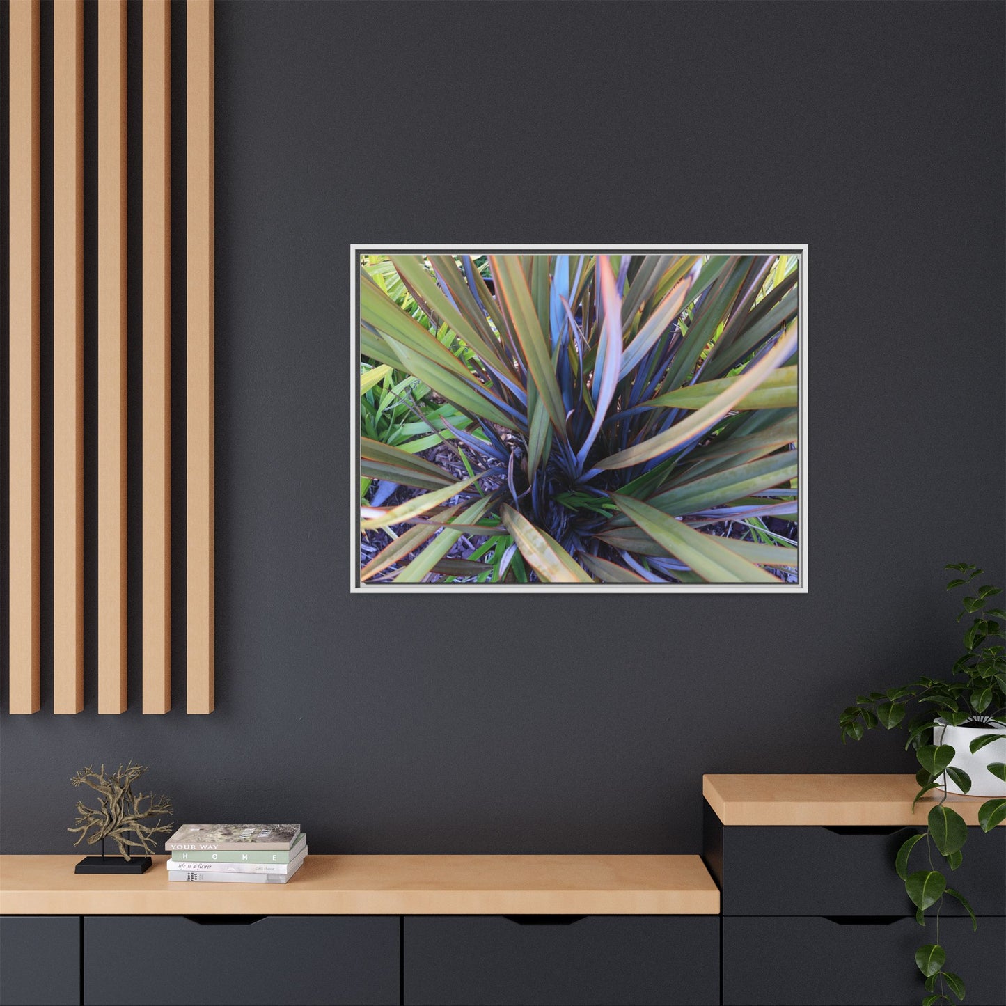 Radiant Leaves - Unique Stretched Canvas Wall Art