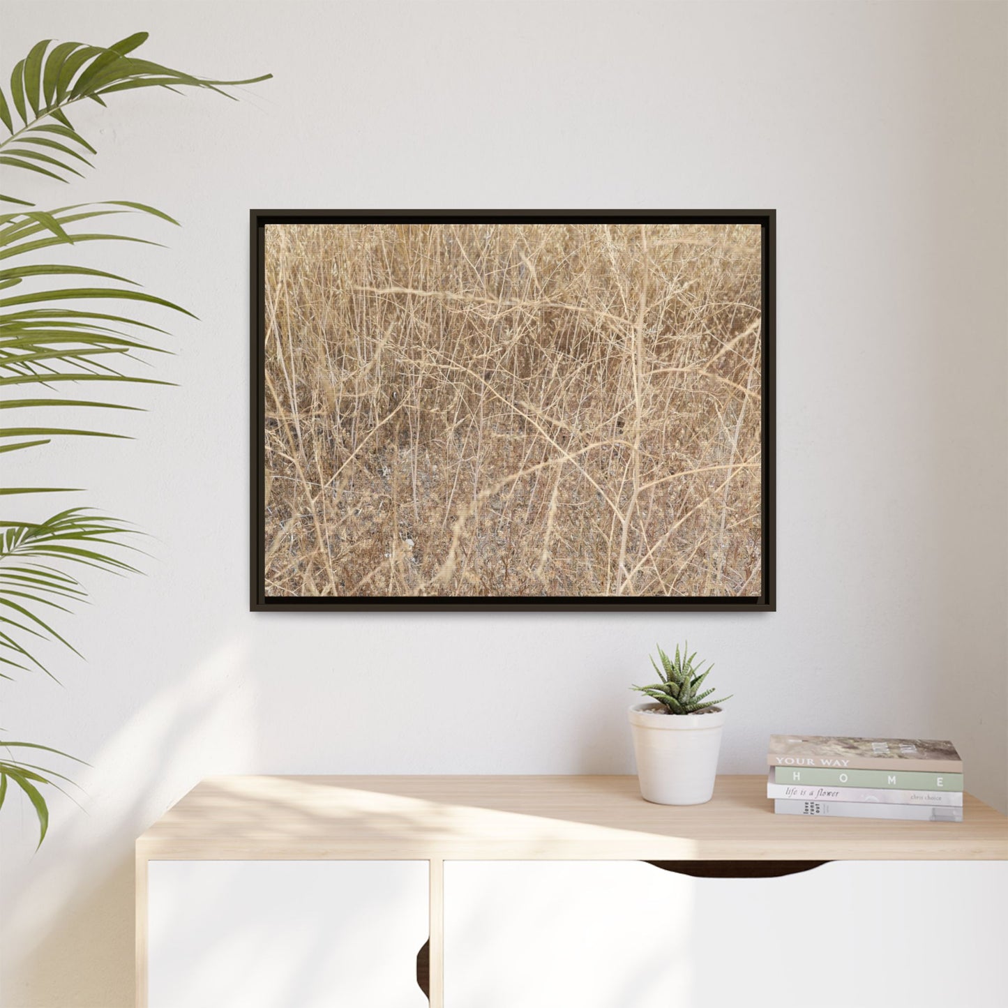 Golden Stalks - Unique Stretched Canvas Wall Art