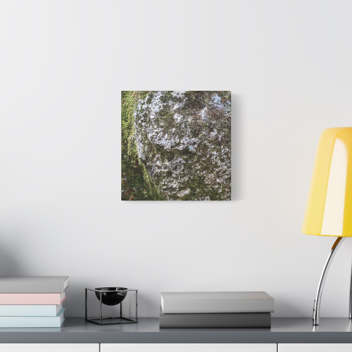 Moss and Stone Whispers - Unique Frameless Canvas Wall Art