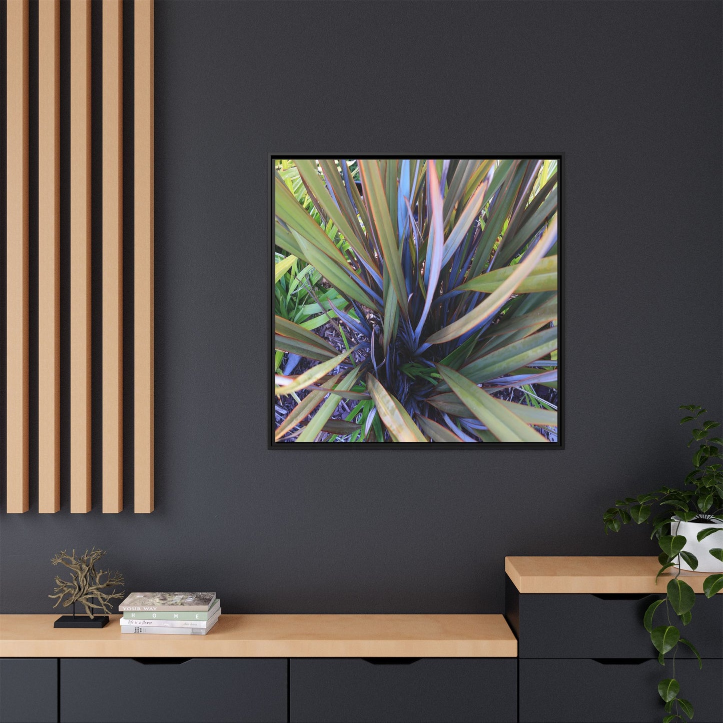 Radiant Leaves - Unique Stretched Canvas Wall Art