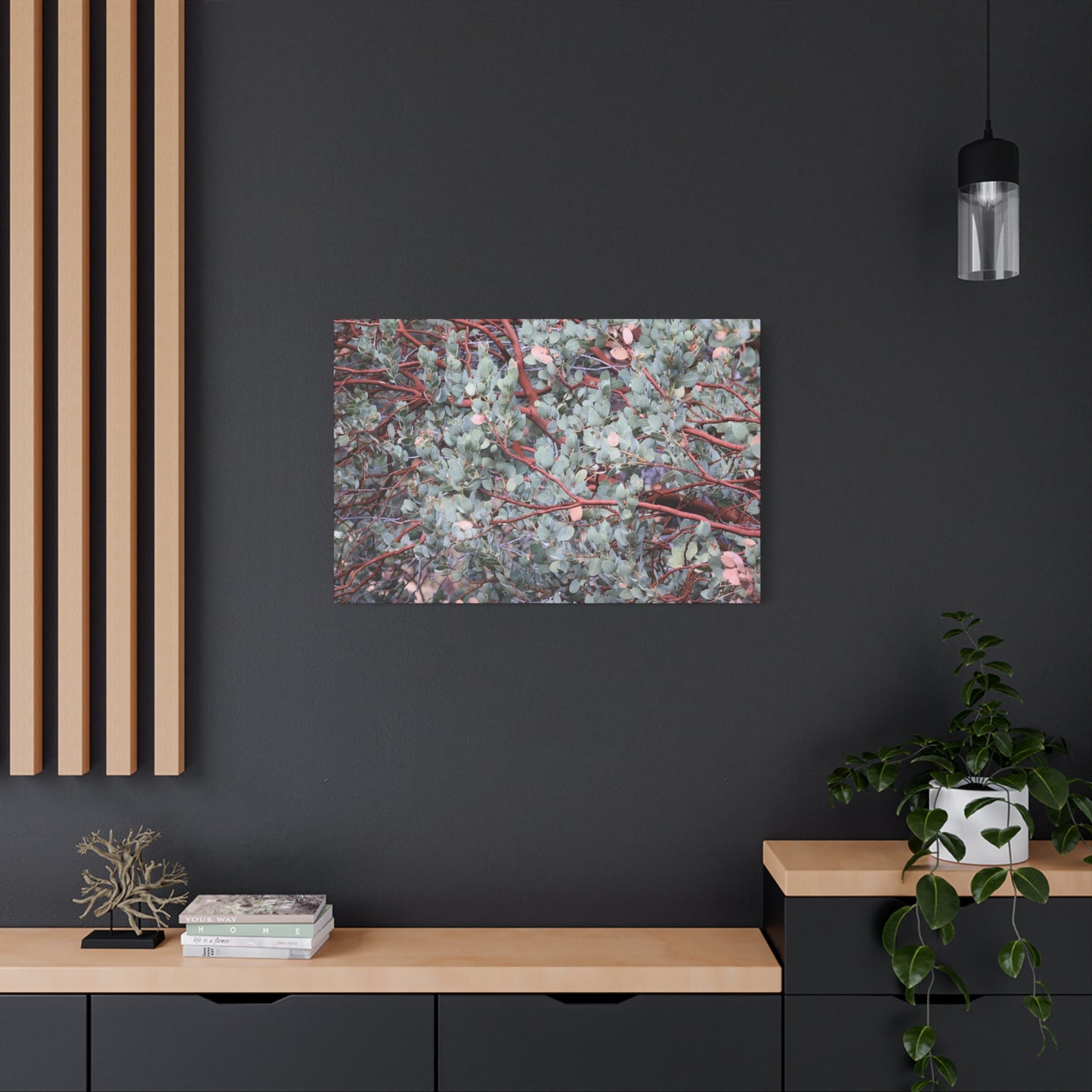 Whispers of Silver and Rust - Unique Frameless Canvas Wall Art