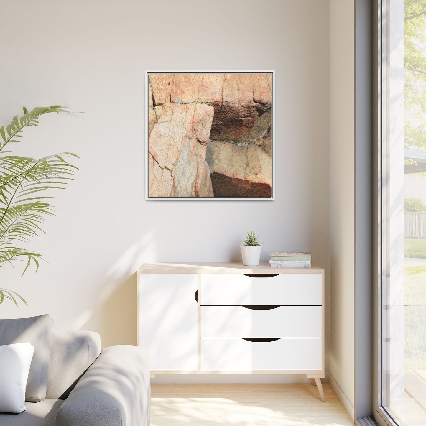 Fractured Stone - Unique Stretched Canvas Wall Art