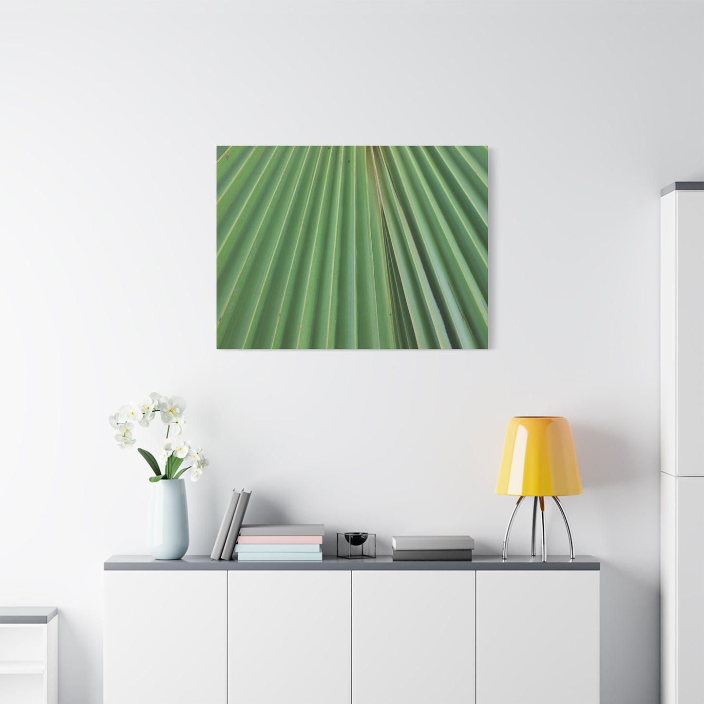Fan of Green - Unique Frameless Canvas Wall Art
