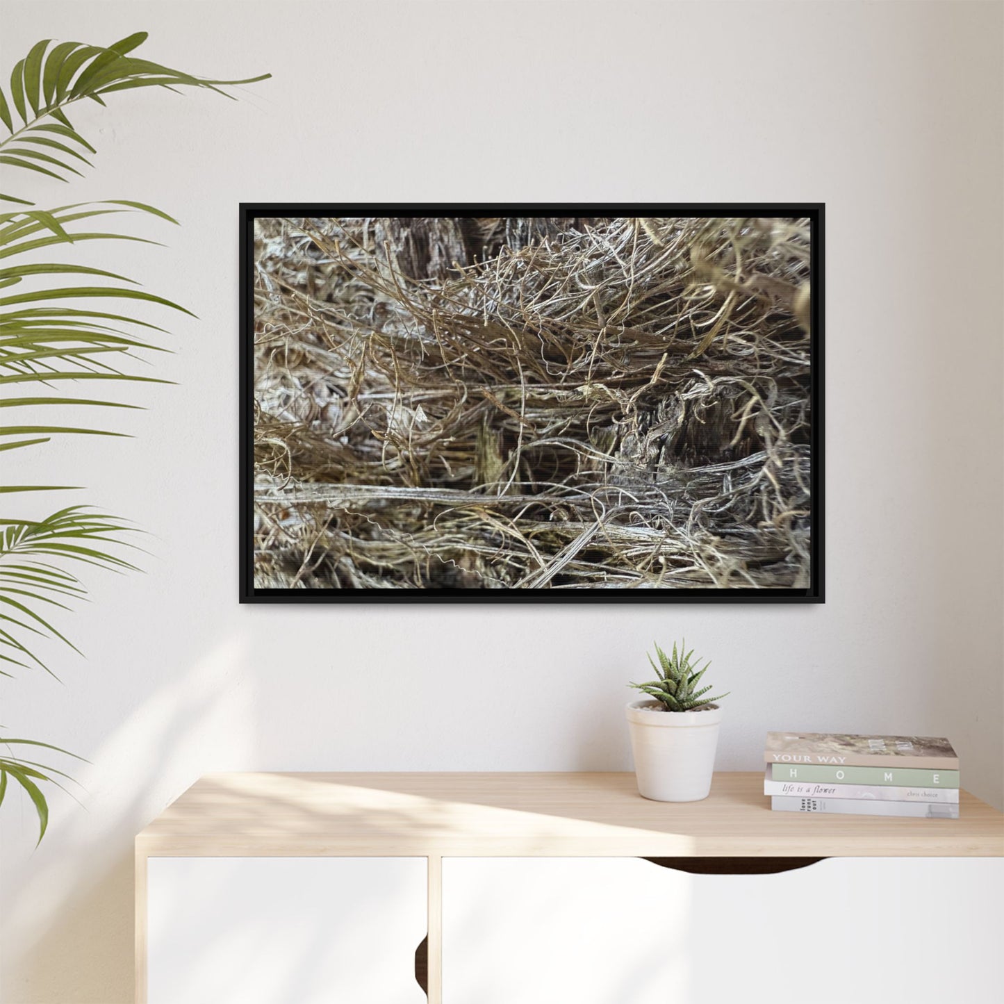 Tangled Whispers of Autumn - Unique Stretched Canvas Wall Art