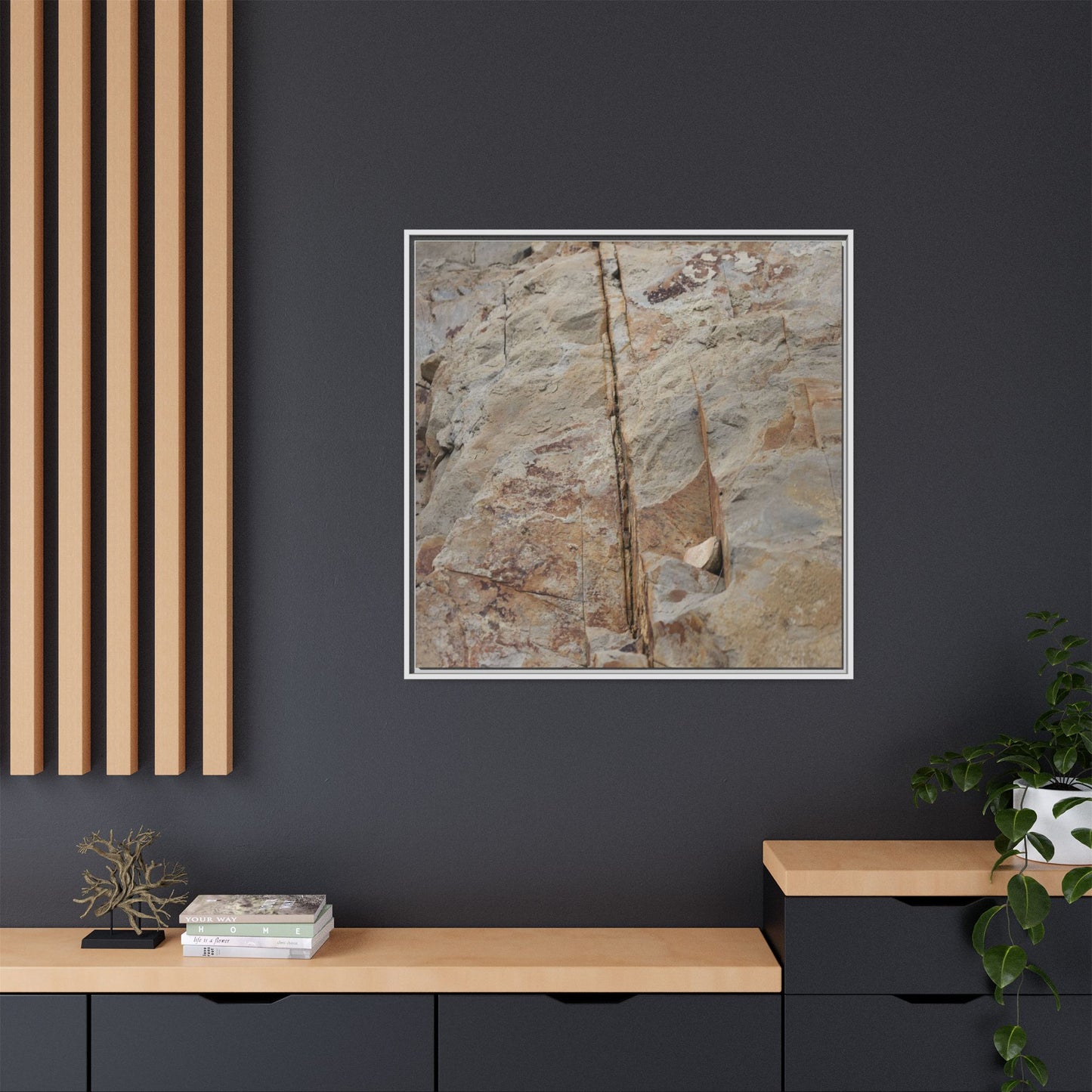 Sedimentary Symphony - Unique Stretched Canvas Wall Art