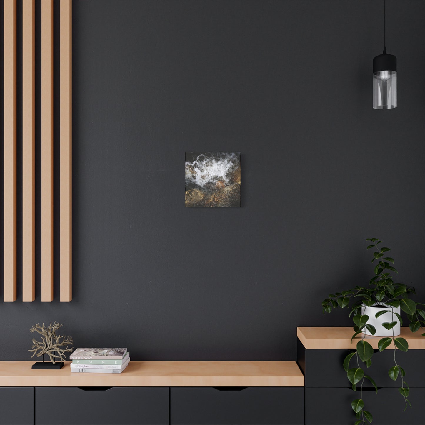 Stone and Surge - Unique Frameless Canvas Wall Art