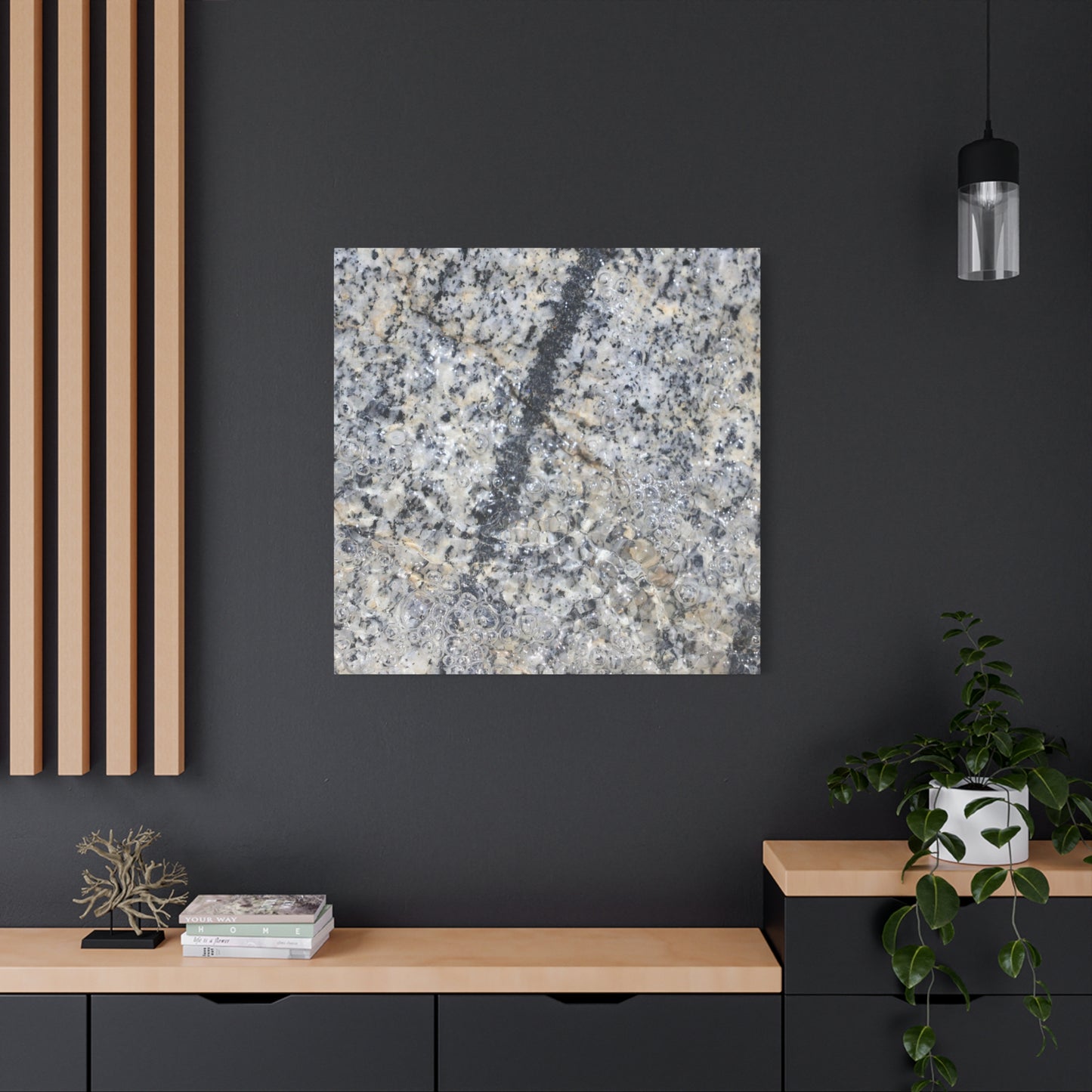 Crystalline Bubbles - Unique Frameless Canvas Wall Art