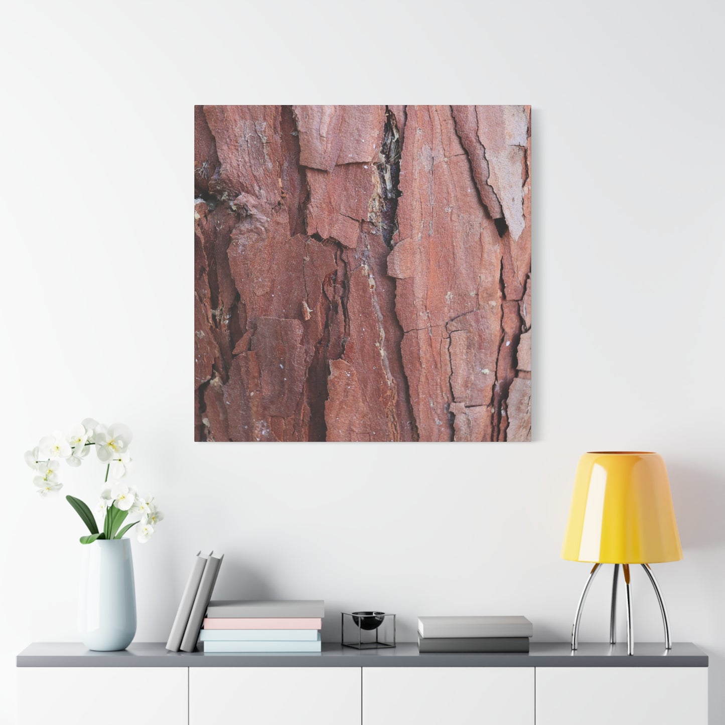 Crimson Fissures - Unique Frameless Canvas Wall Art