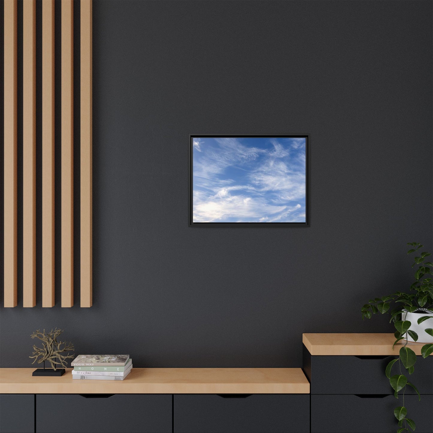 Ethereal Blue Tapestry - Unique Stretched Canvas Wall Art