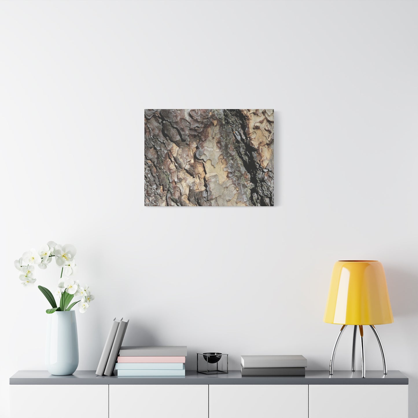 Tree Bark Symphony - Unique Frameless Canvas Wall Art