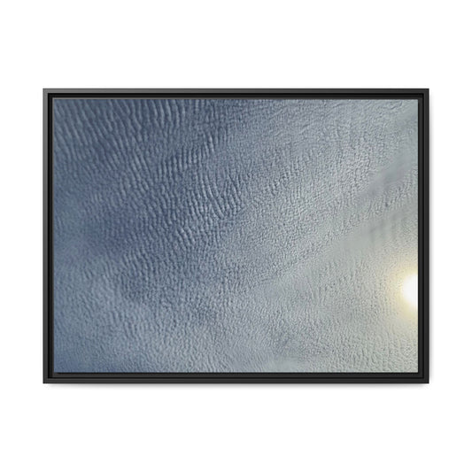 Undulating Whispers of Cerulean Stillness - Unique Stretched Canvas Wall Art - Art By Earth