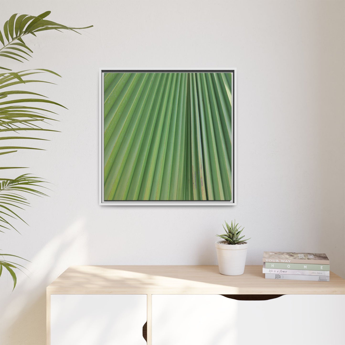 Emerald Rays - Unique Stretched Canvas Wall Art