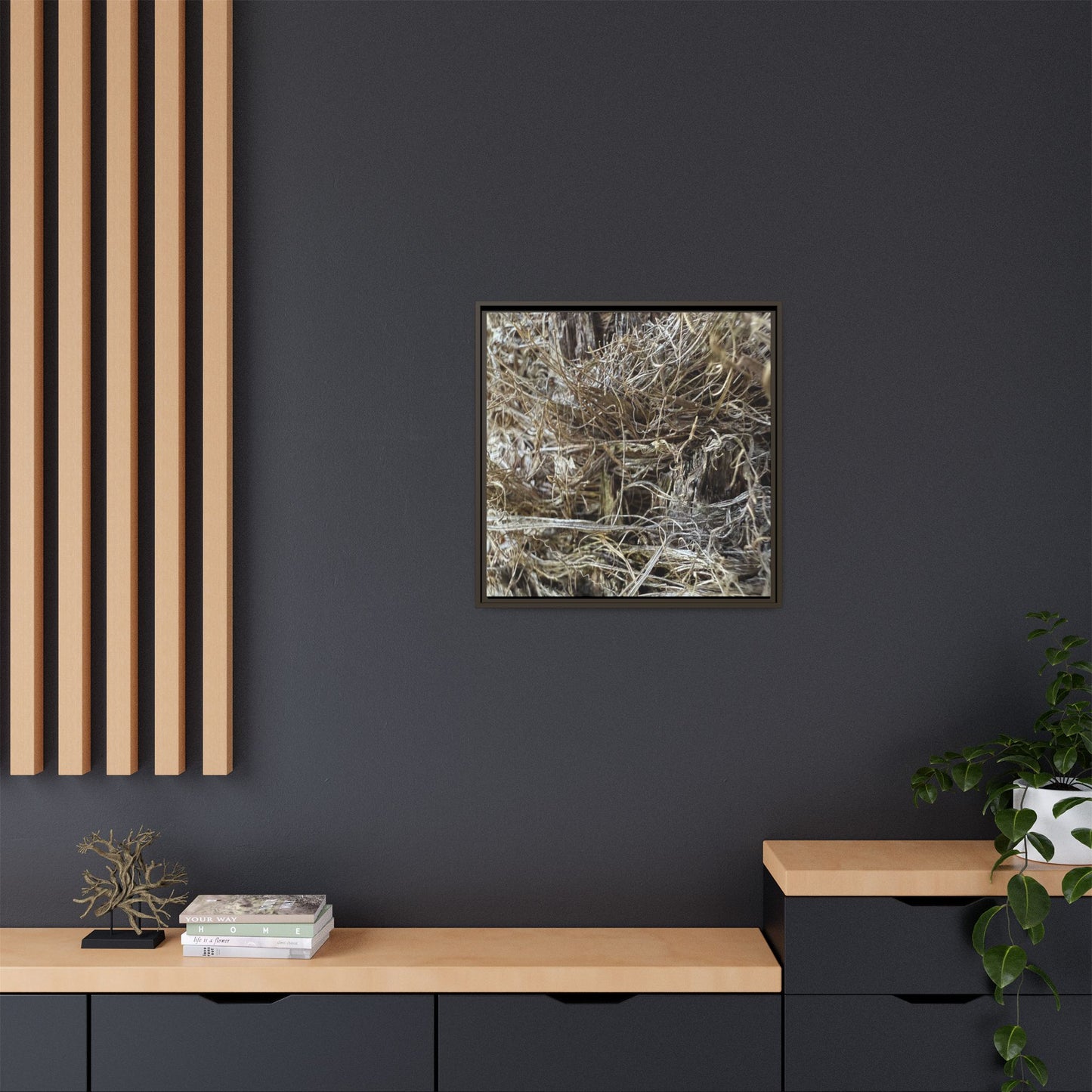 Tangled Whispers of Autumn - Unique Stretched Canvas Wall Art