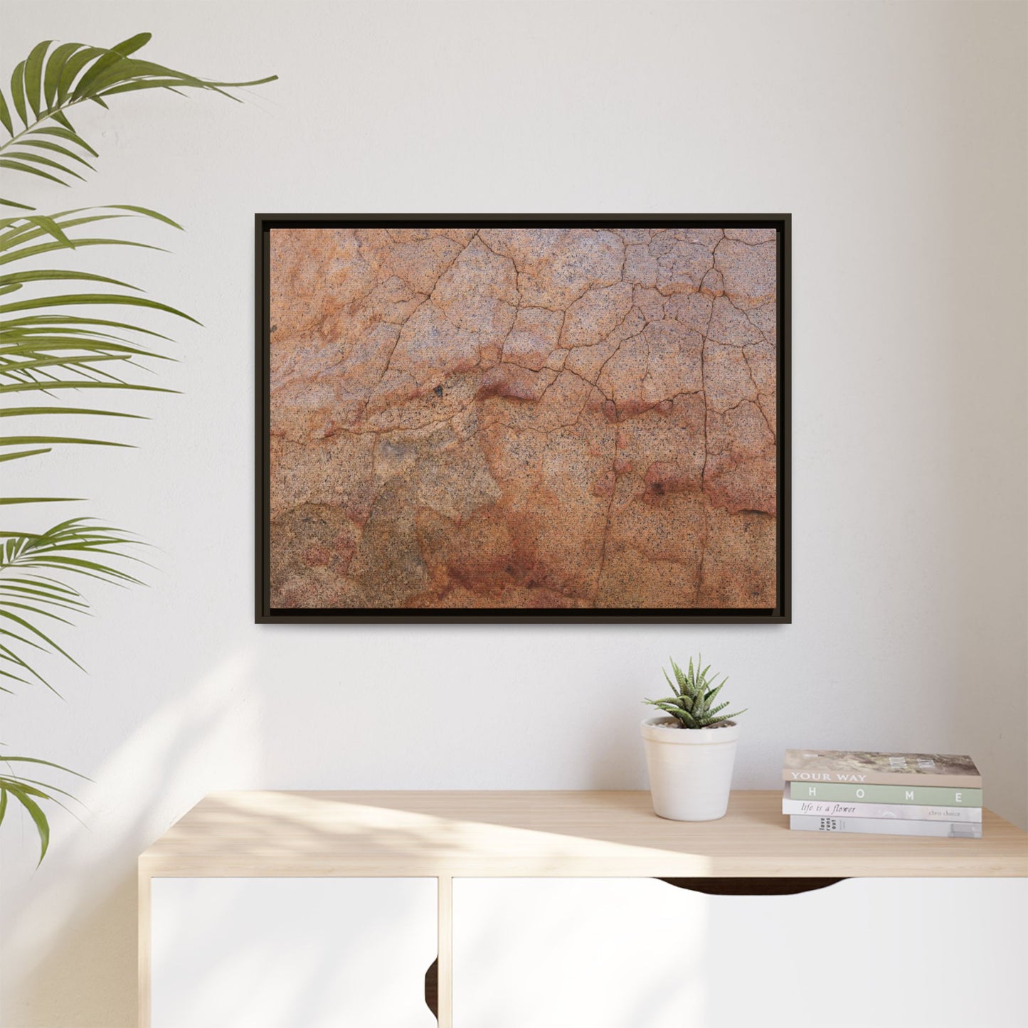 Russet Fissures - Unique Stretched Canvas Wall Art