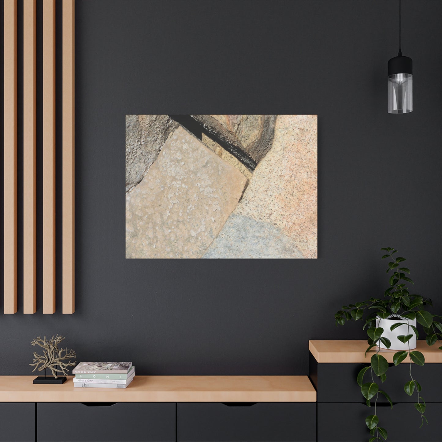 Stone Fragments - Unique Frameless Canvas Wall Art