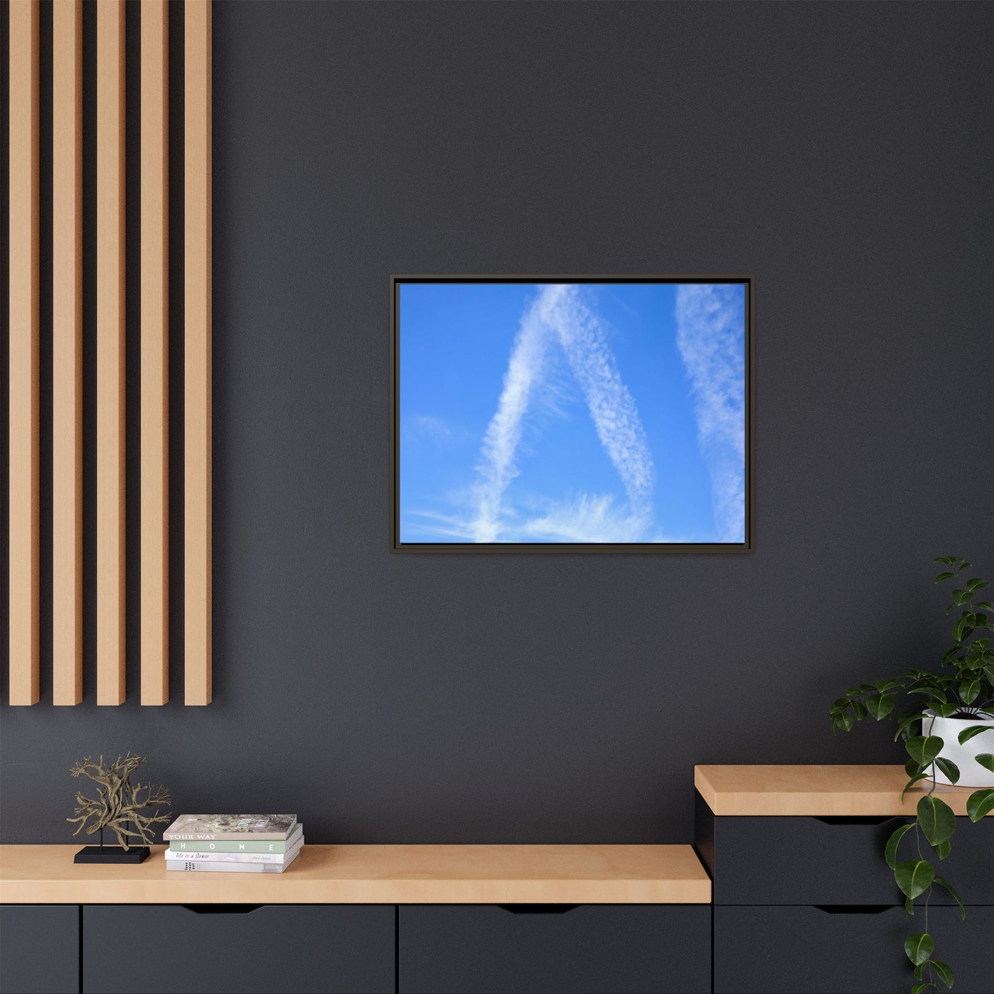Skyward Whispers - Unique Stretched Canvas Wall Art