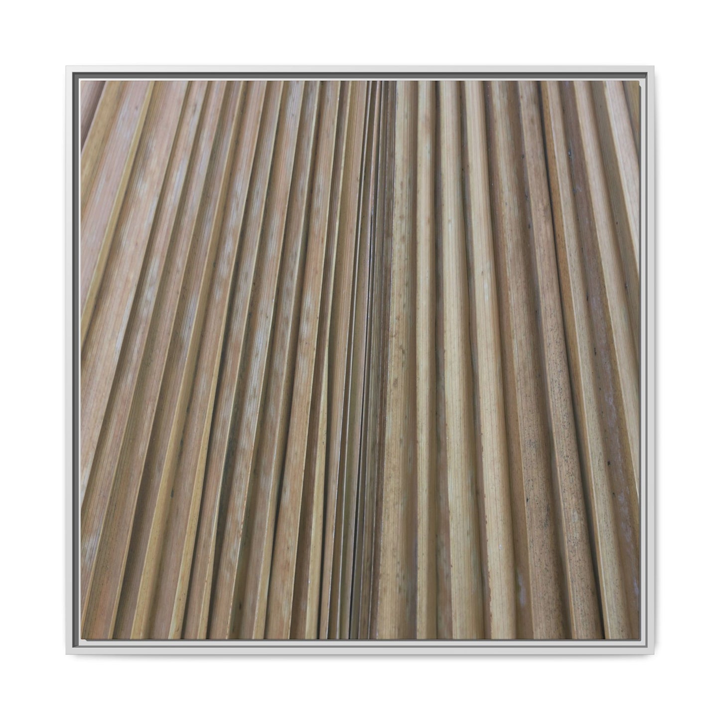 Wooden Whispers - Unique Stretched Canvas Wall Art