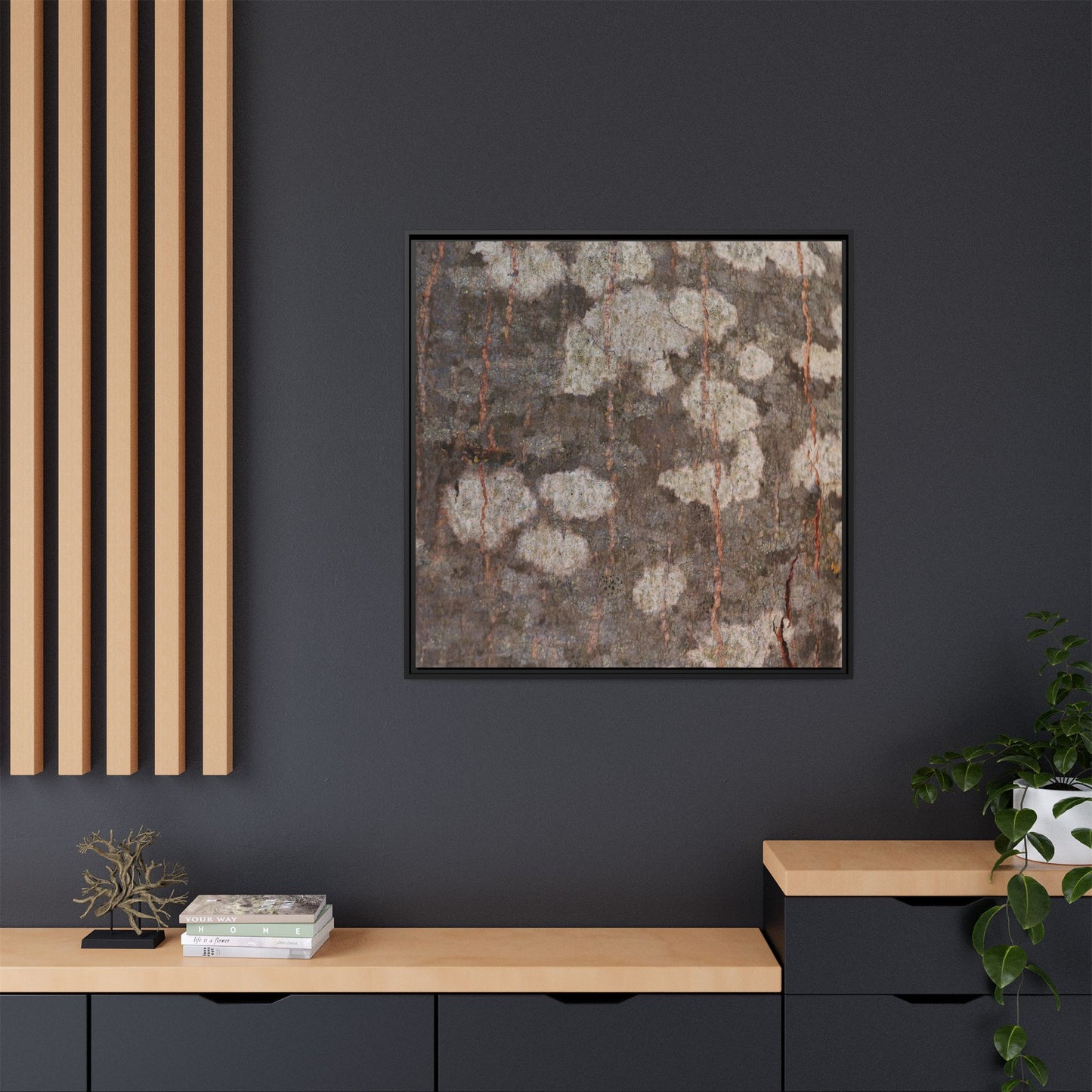 Lichen's Legacy - Unique Stretched Canvas Wall Art