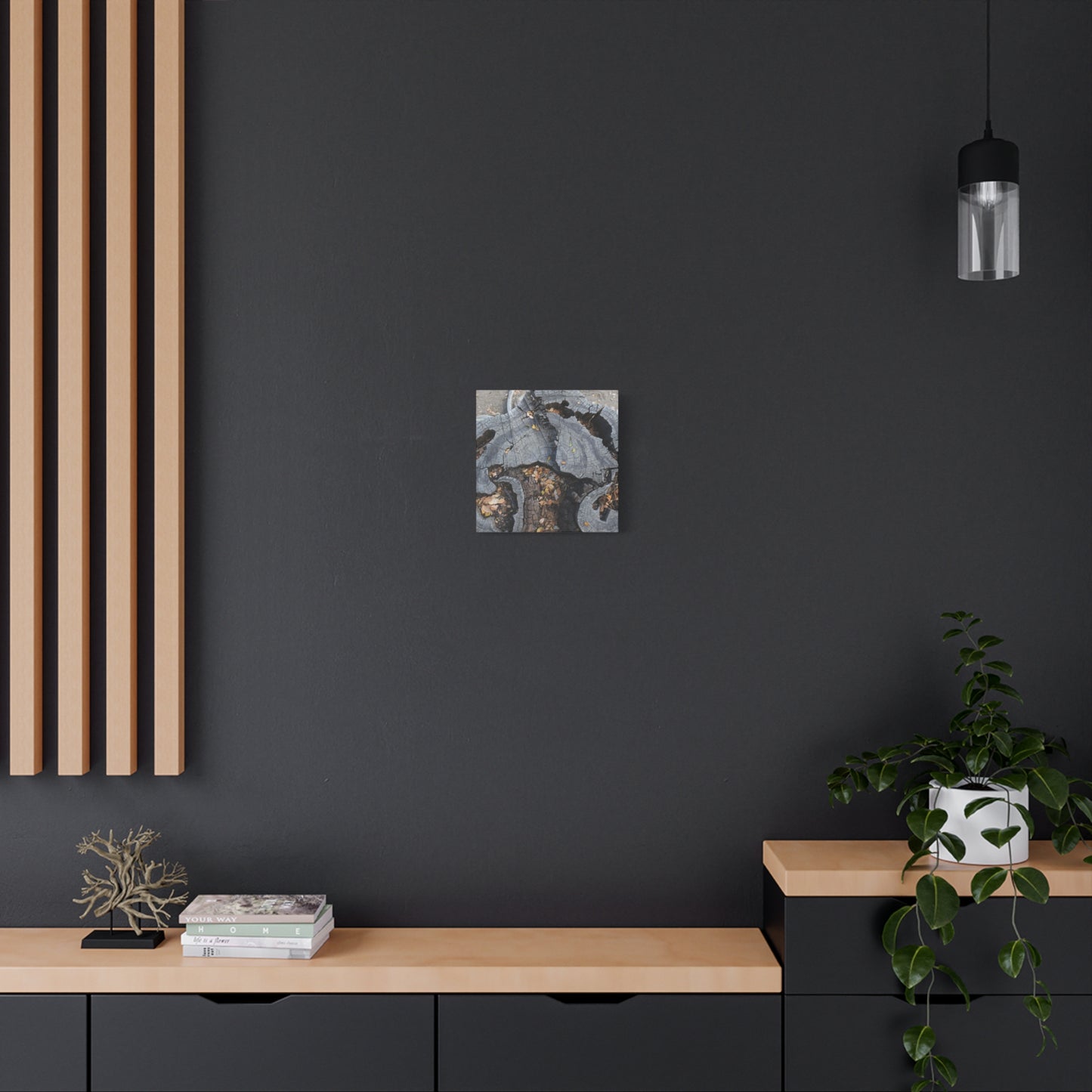 Weathered Woodland Whispers - Unique Frameless Canvas Wall Art